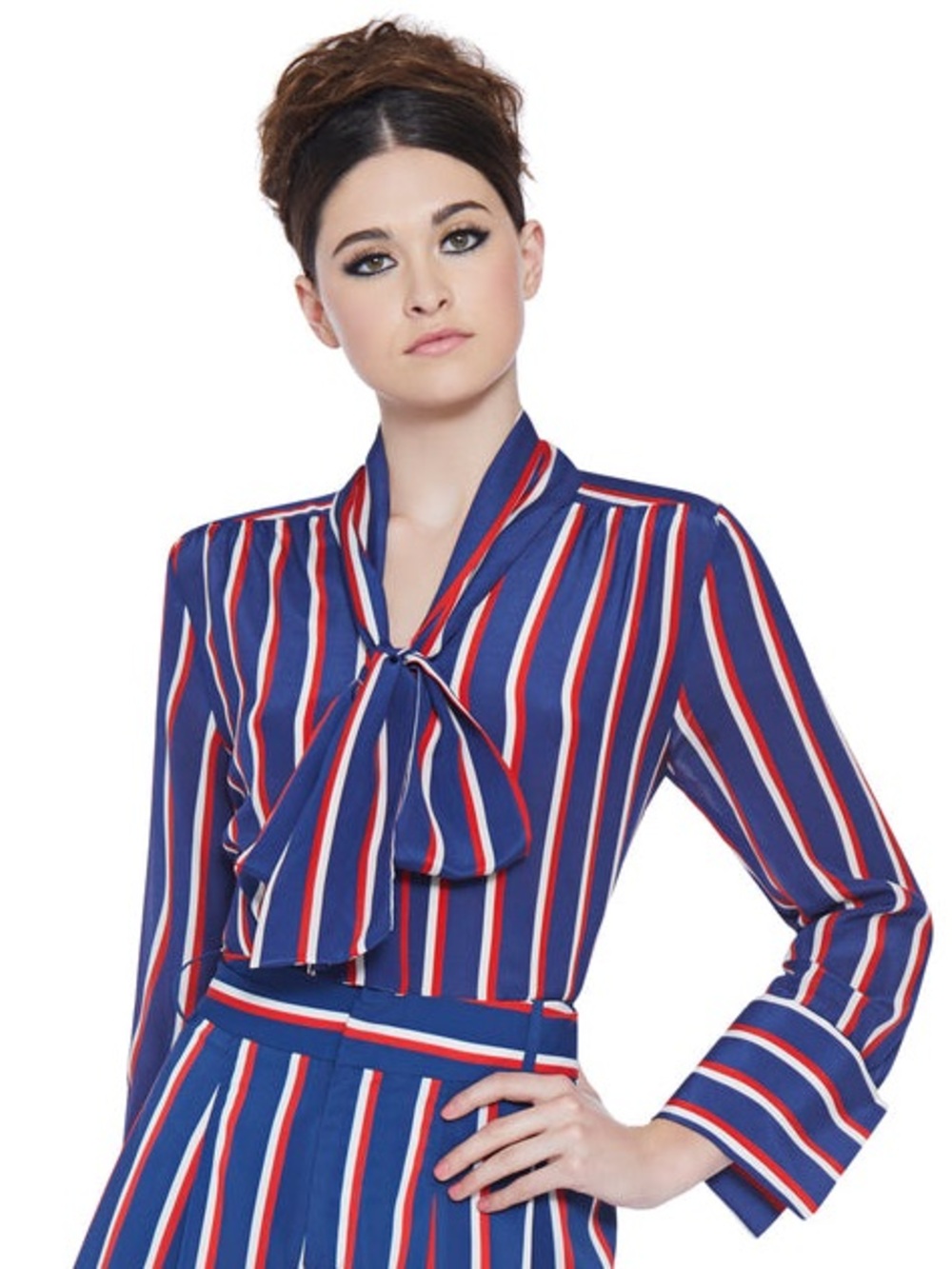 Alice + Olivia Arie Striped Blouse
